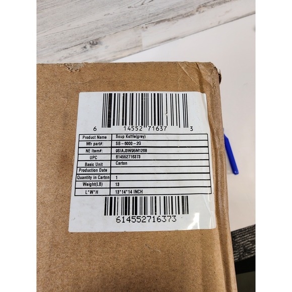 11 Qt Soup Kettle Warmer Commercial Grey Hammered Stainless Steel SB-6000-2G NEW - Picture 11 of 11